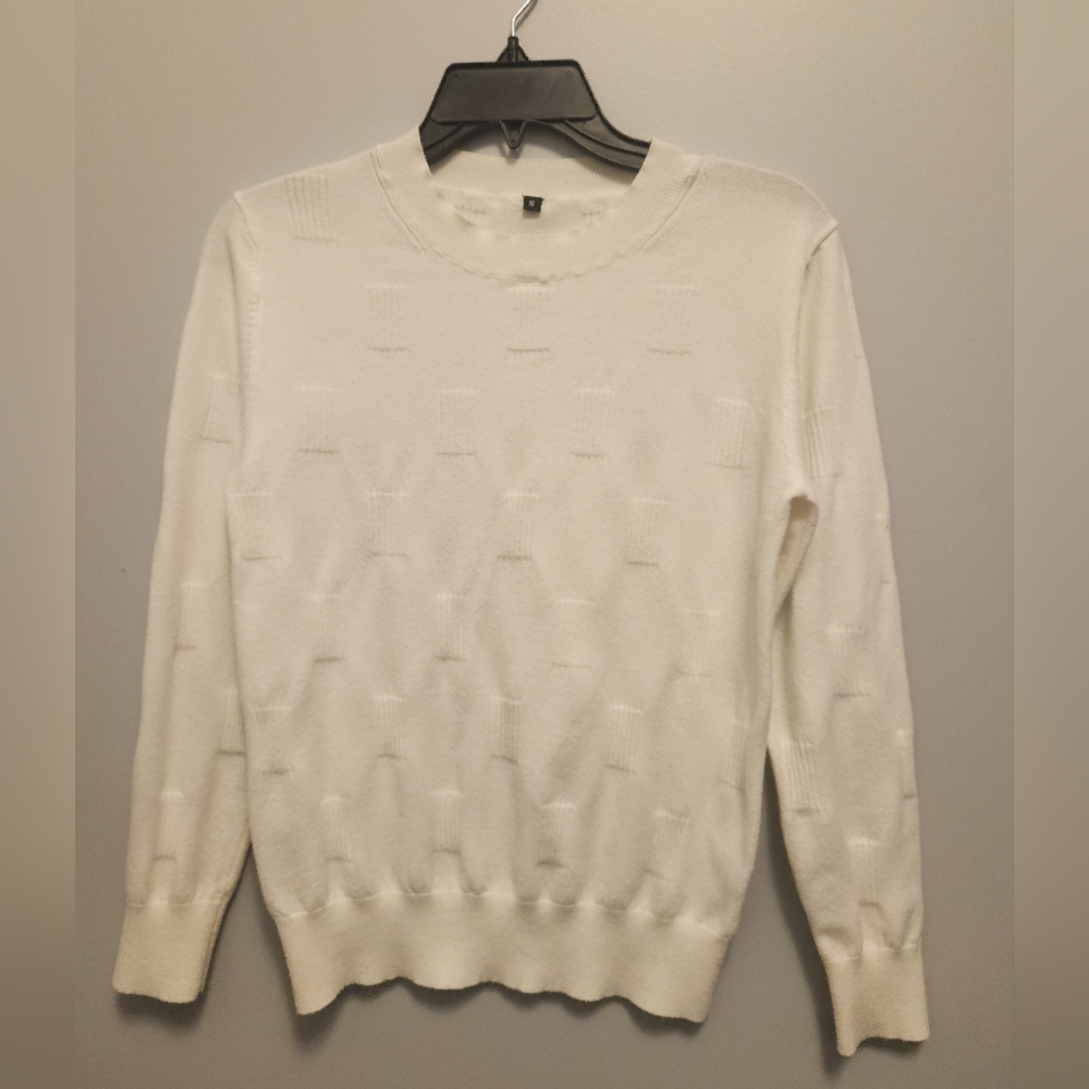 Arach & Cloz White Soft Knit Sweater Size S